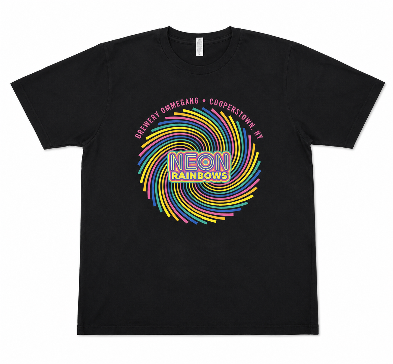 Brewery Ommegang Neon Rainbows Graphic T-Shirt