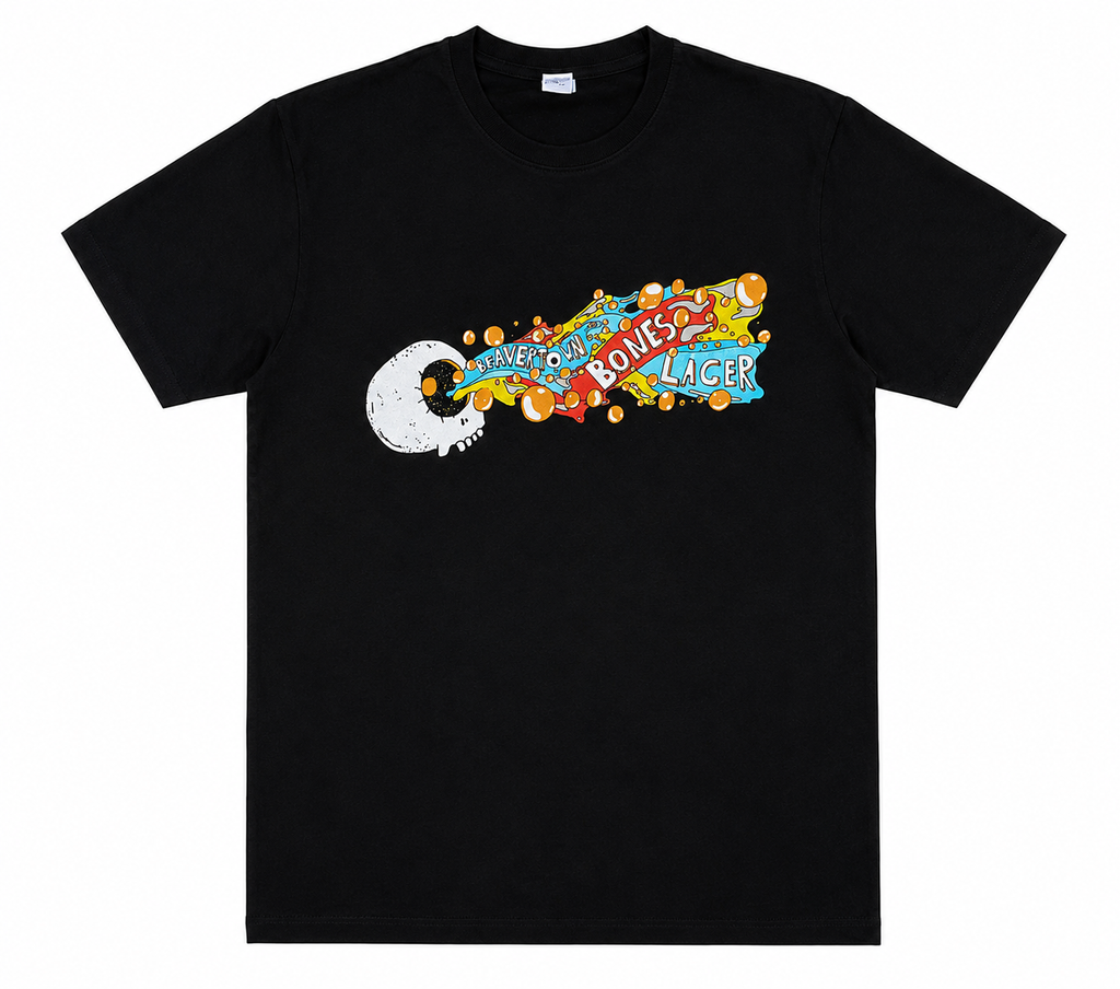 Beavertown Bones Lager Brewery T-Shirt Black Graphic Tee – Size Large