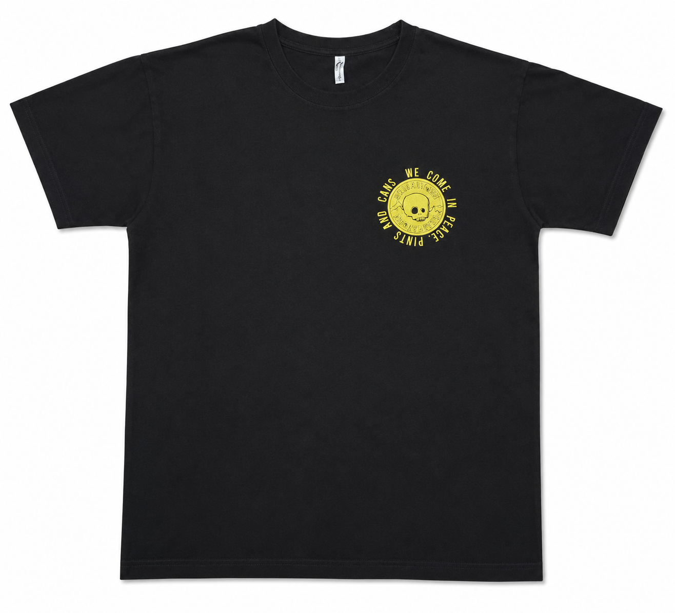Beavertown 'We Come In Peace, Pints & Cans' Brewery T-Shirt Black – Size Large