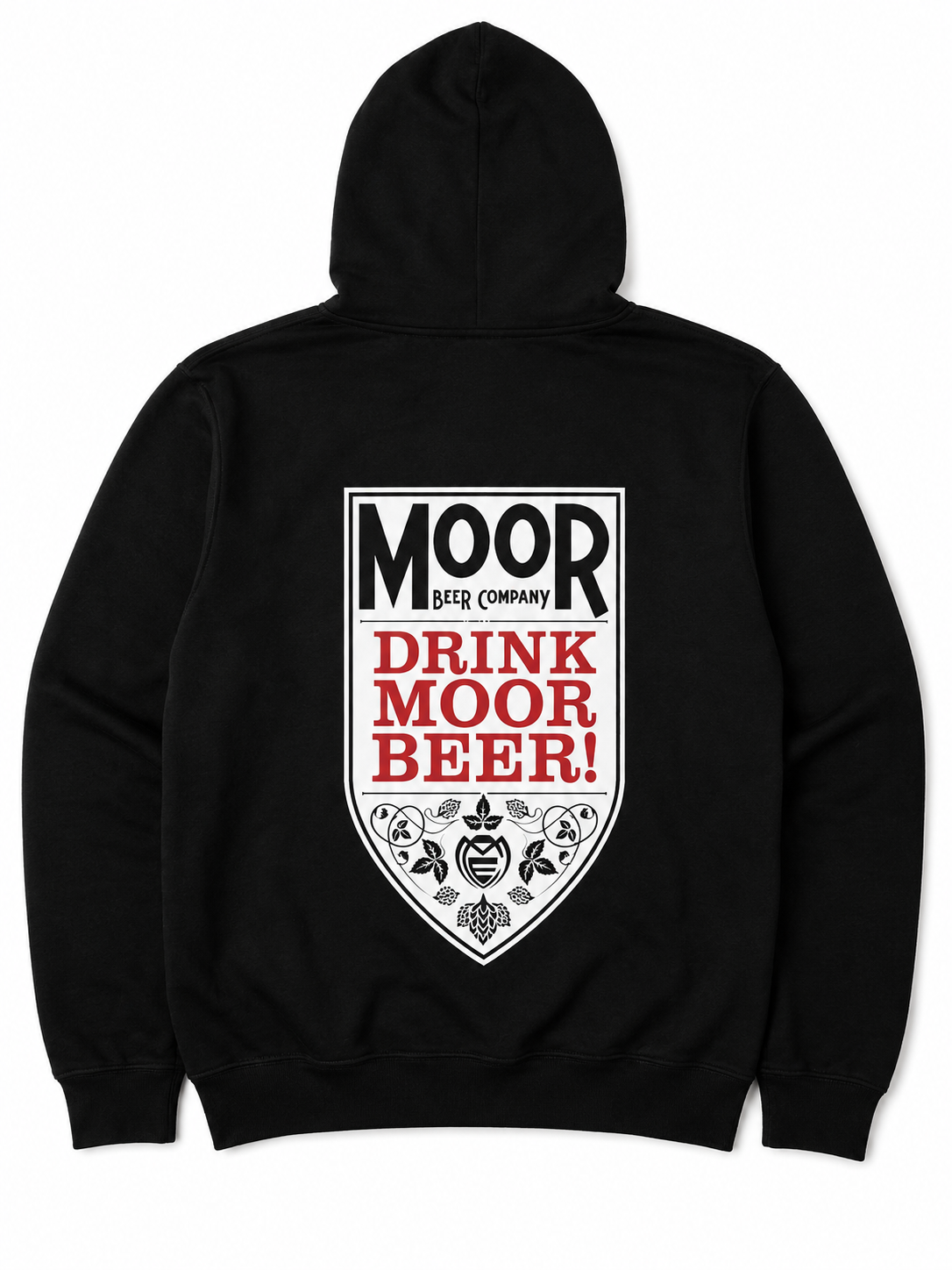 Moor Beer Company Zip Hoodie – Black & Red – Size L