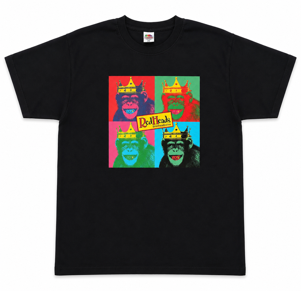 RedHeads Pop Art Monkey Graphic T-Shirt – Black – Size L