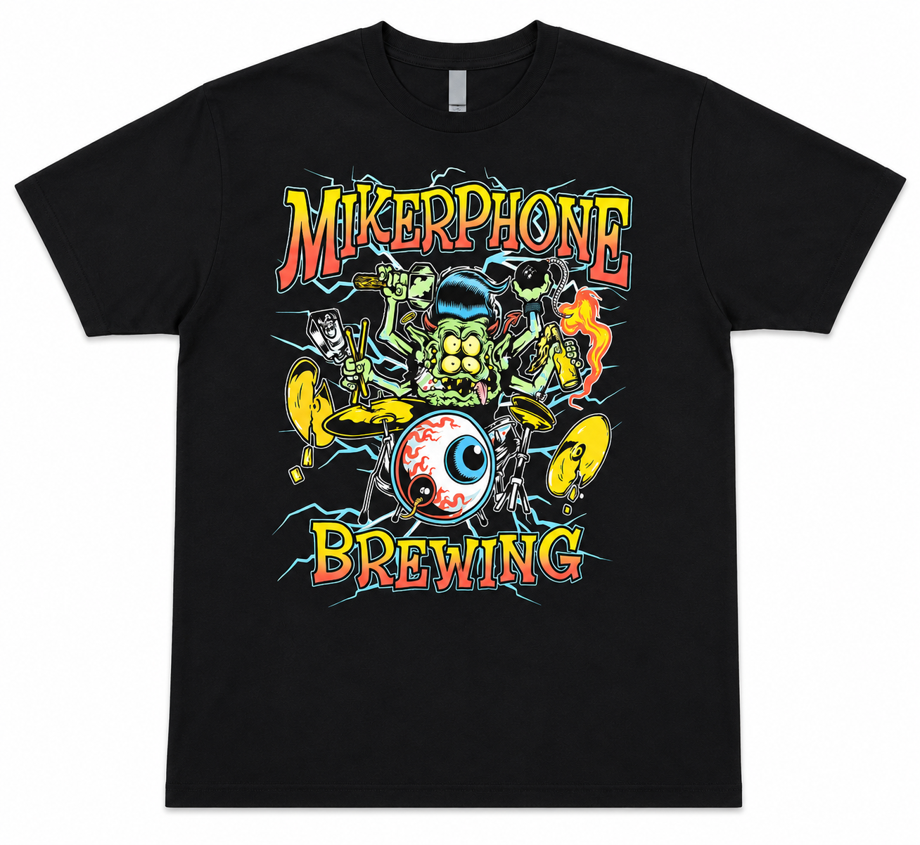 Mikerphone Brewing Graphic T-Shirt – Black – Size L