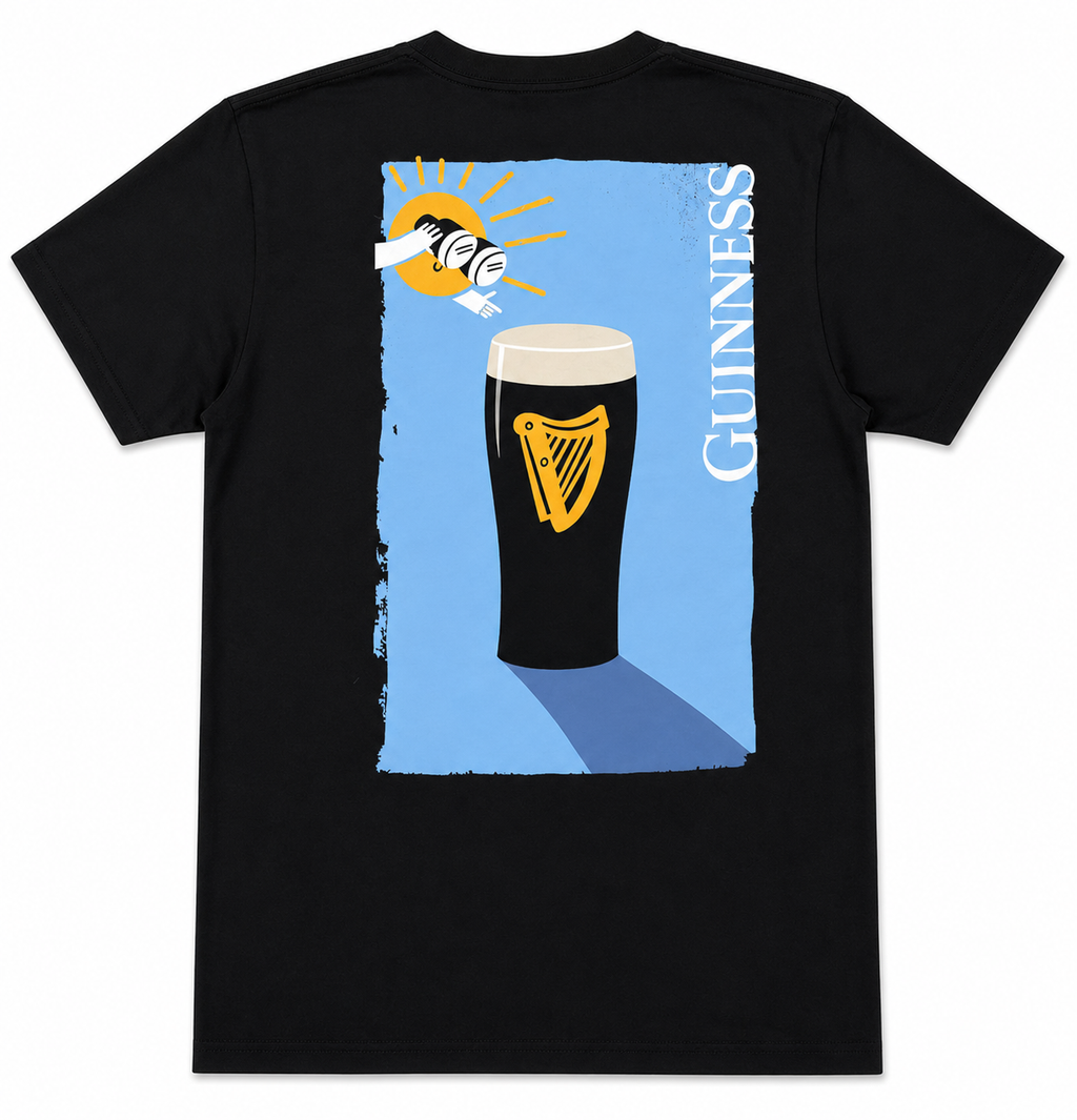 Guinness "Lovely Day for a Guinness" T-Shirt – Black – Size M