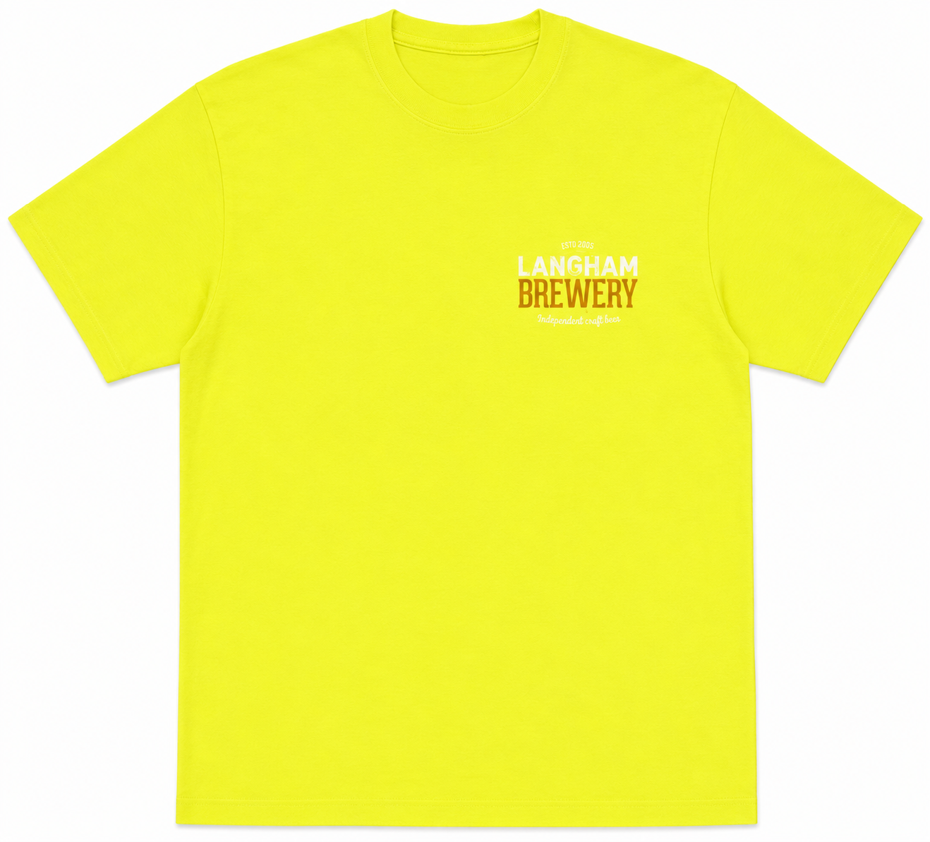 Langham Brewery Craft Beer T-Shirt – Neon Yellow – Size M