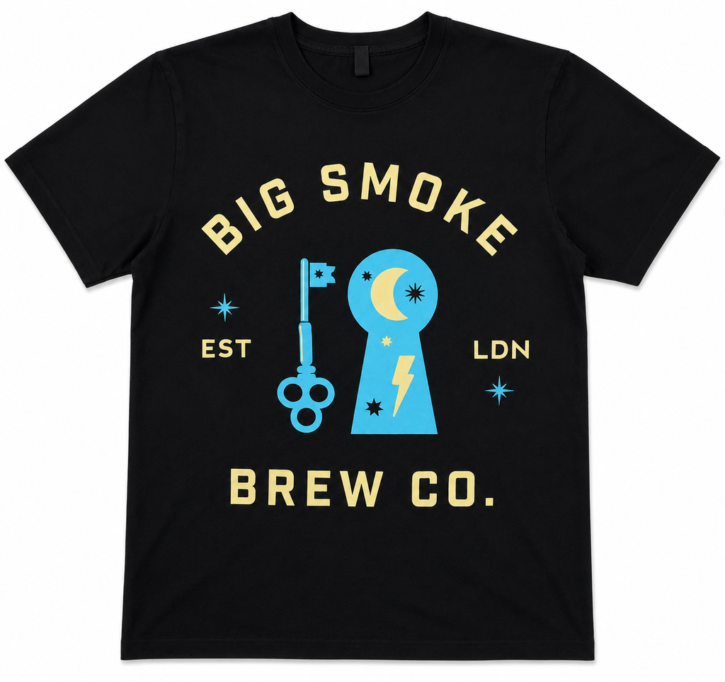 Big Smoke Brew Co. Black T-Shirt – London Craft Brewery Tee - Size M