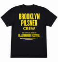 Brooklyn Brewery Pilsner Crew T-Shirt – Glastonbury Festival Beer Crew Tee – Black