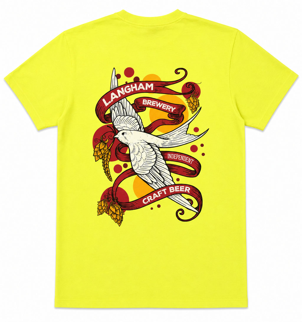 Langham Brewery Craft Beer T-Shirt – Neon Yellow – Size M