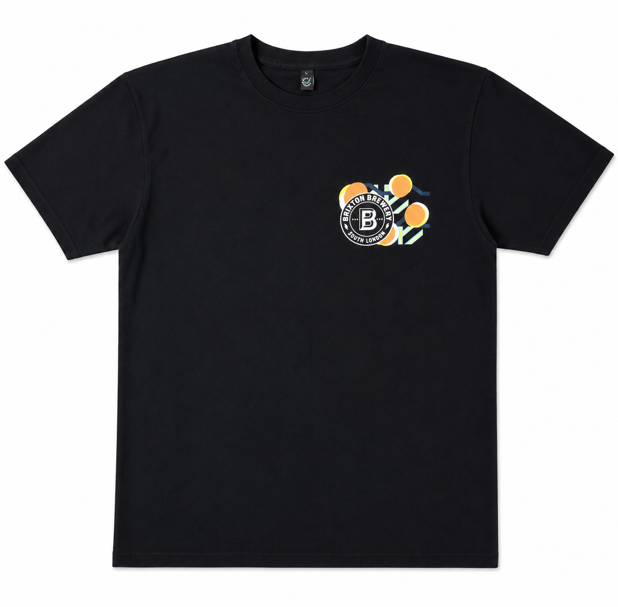 Brixton Brewery Coldharbour Lager T-Shirt – Black Brewery Graphic Tee – Size Large